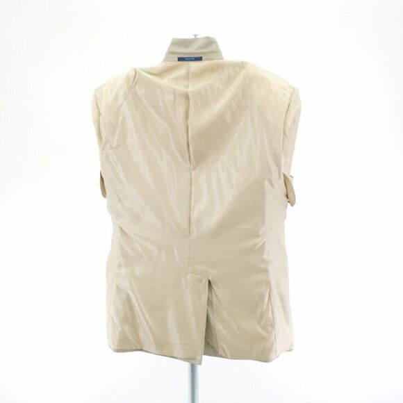 Material London Marzotto Linen Blend Blazer 40R 3 Button Sand Tan / Beige - Picture 14 of 14